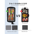 2 en 1 grill et plaque plate portable sans fumée Bambboo grill en bambou